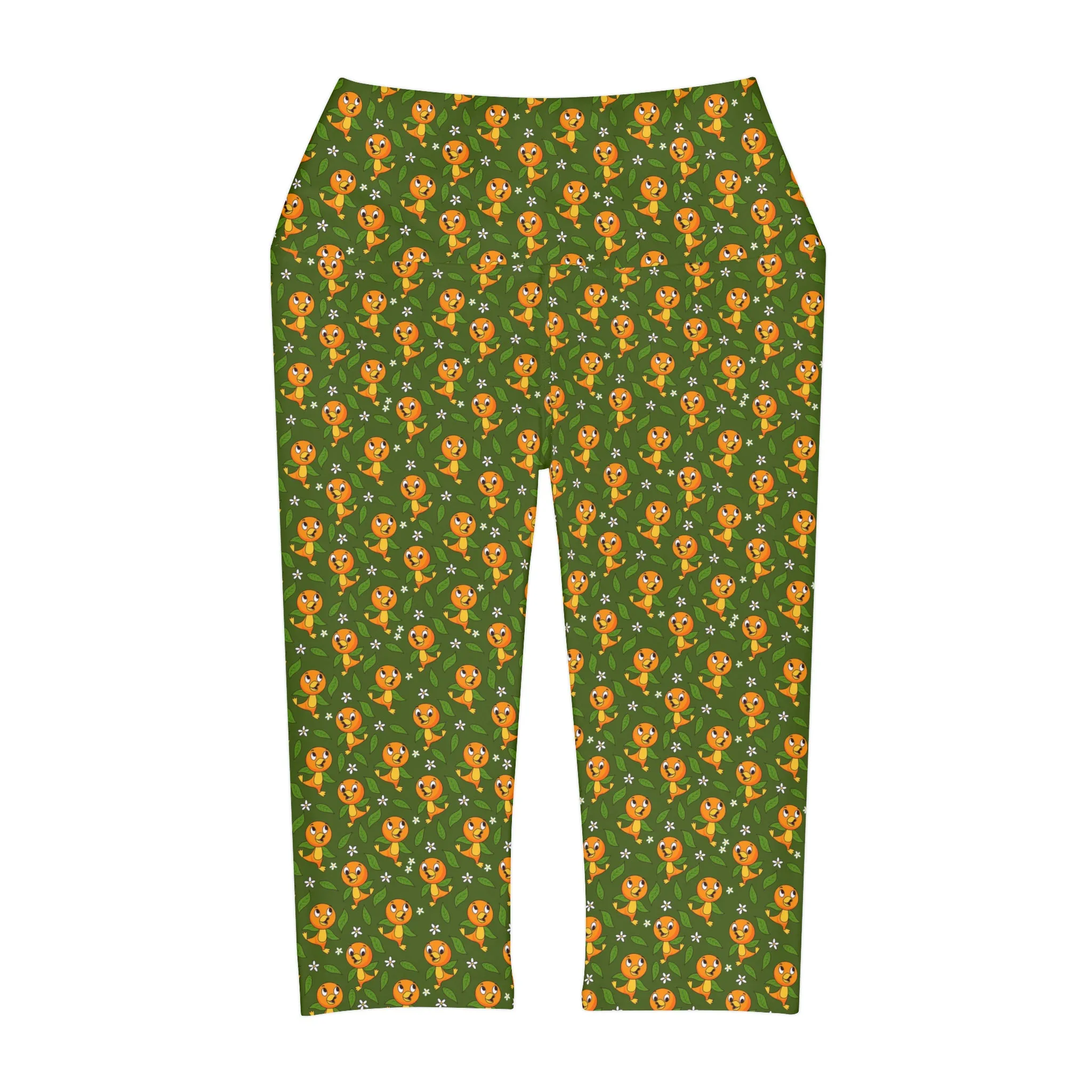 Orange Bird Atheltic Capri Leggings