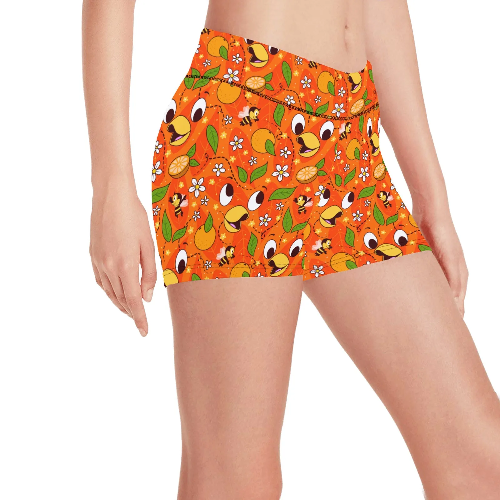 Orange Bird Women's Short Leggings