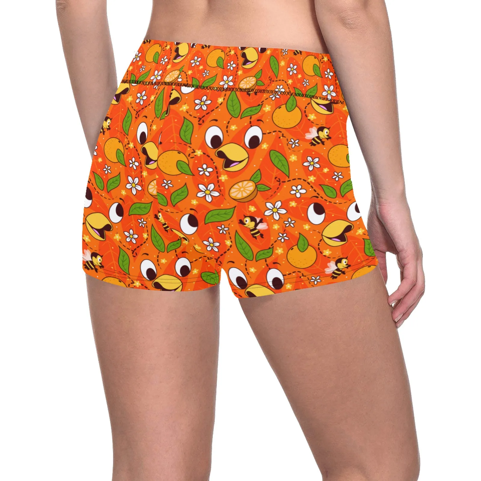 Orange Bird Women's Short Leggings