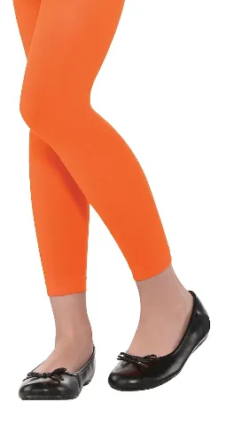 Orange Footless Tights | Child