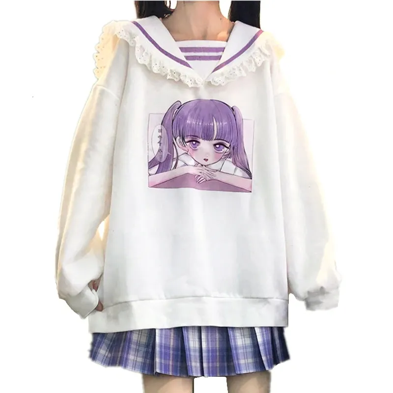 Otaku Baby Collared Sweatshirt