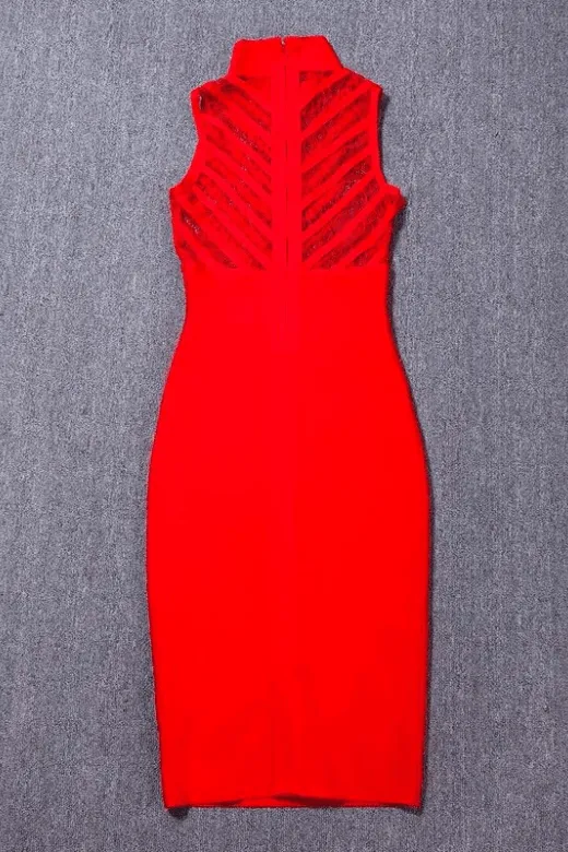 Paige Bodycon Dress - Lipstick Red