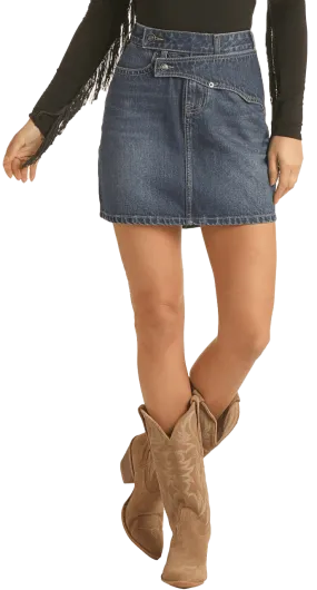 PanHandle Women´s Front Overlap Denim Skirt