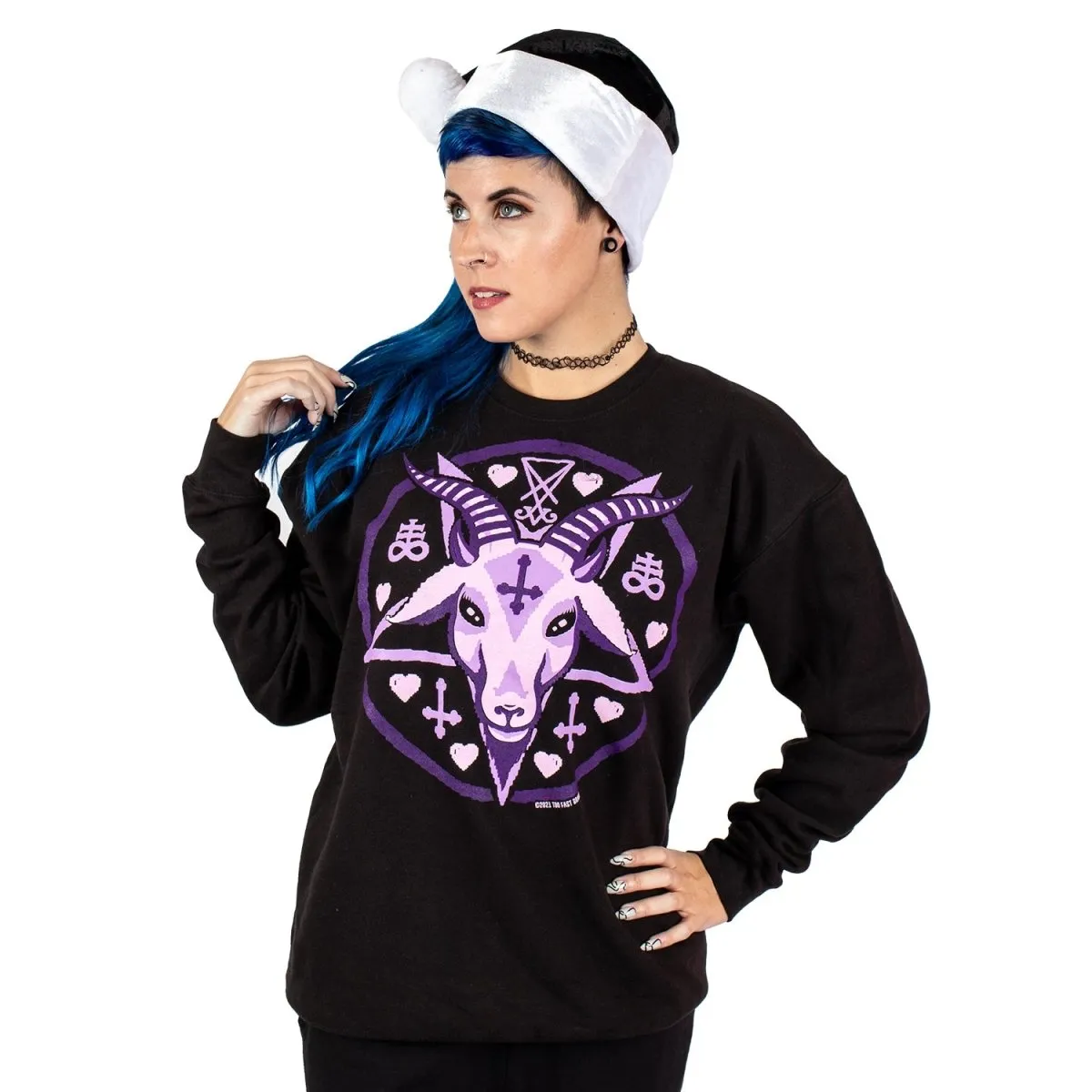 Pastel Goat Baphomet Goth Sweatshirt