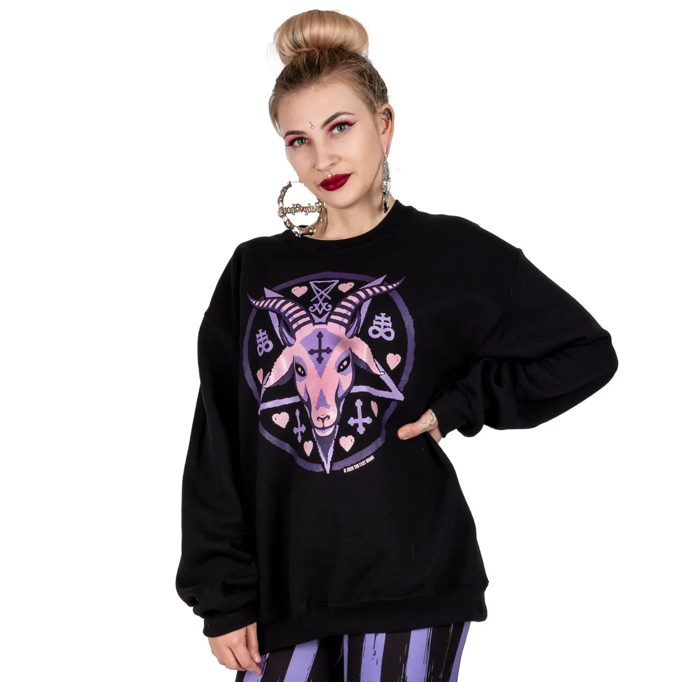 Pastel Goat Baphomet Goth Sweatshirt