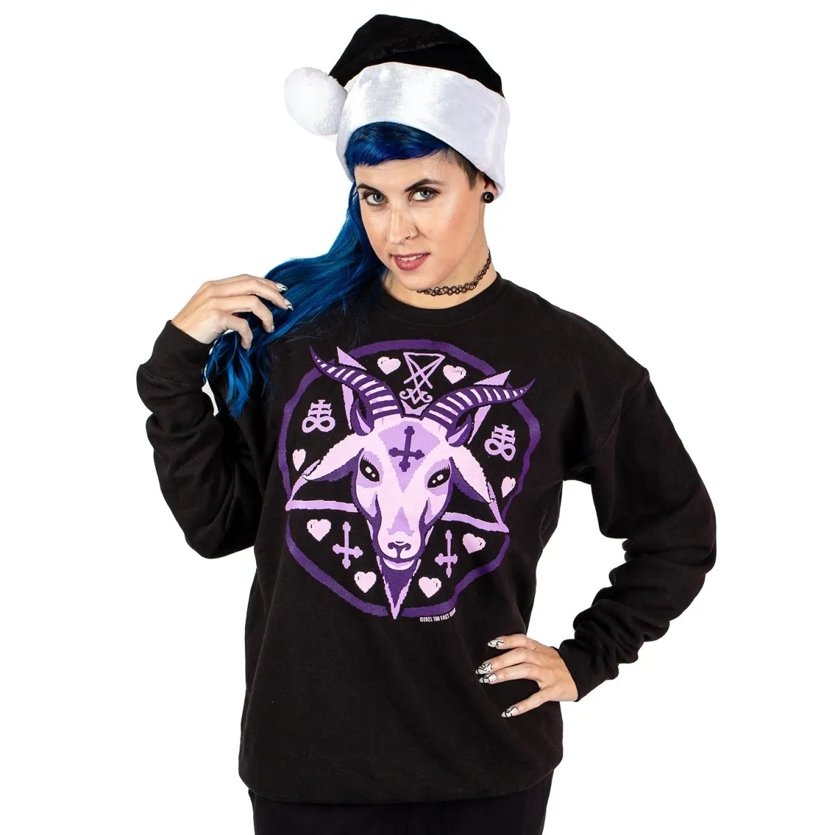 Pastel Goat Baphomet Goth Sweatshirt