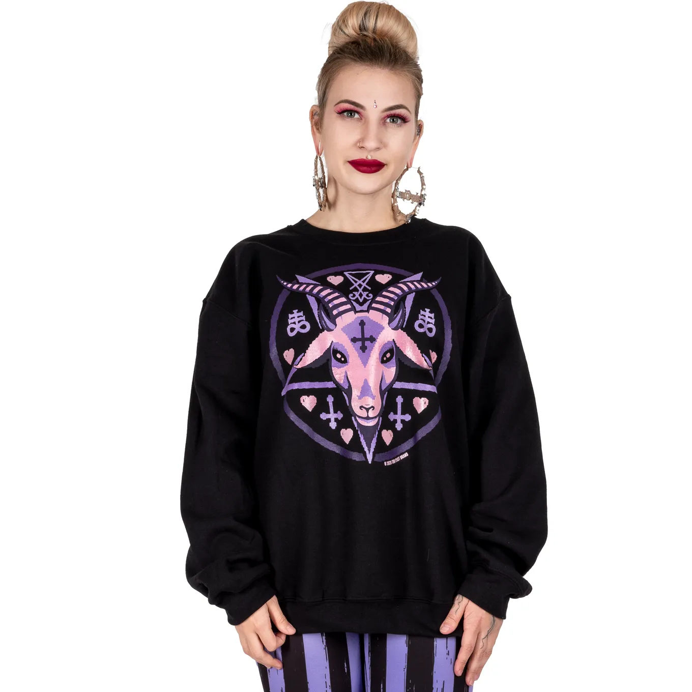 Pastel Goat Baphomet Goth Sweatshirt