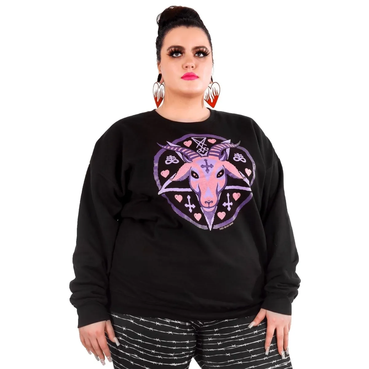 Pastel Goat Baphomet Goth Sweatshirt