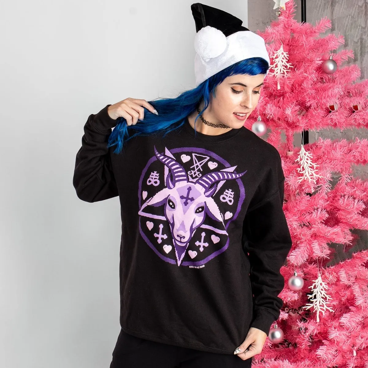 Pastel Goat Baphomet Goth Sweatshirt