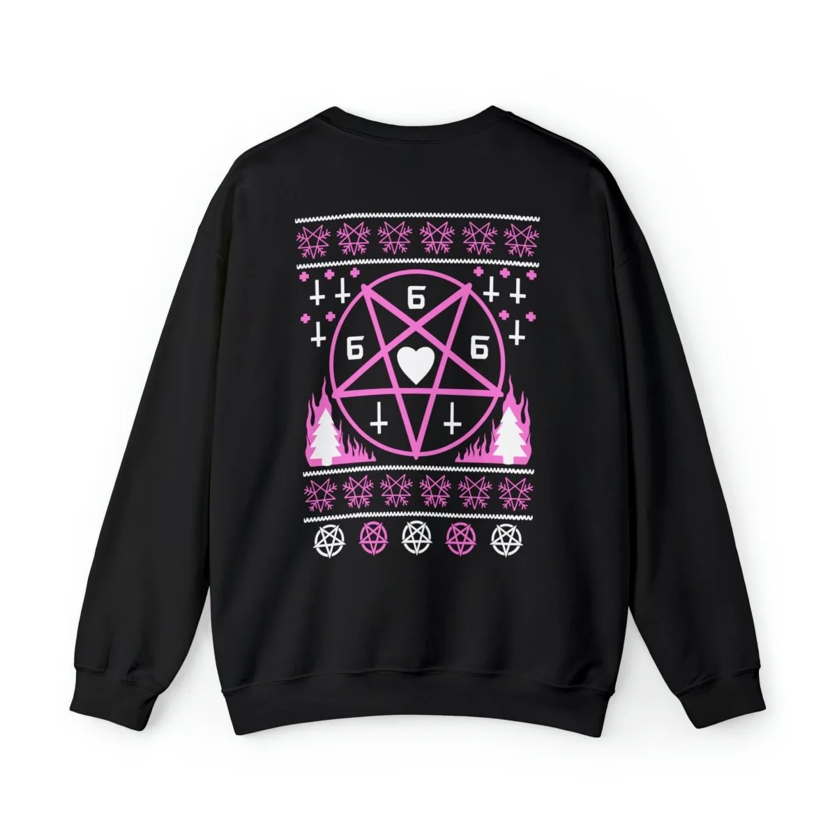 Pink Merry 666mas Christmas Crewneck Sweatshirt