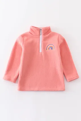 Pink Rainbow Fleece Pullover