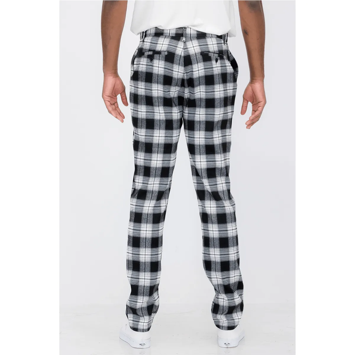 Plaid Slim Fit Trouser Pants