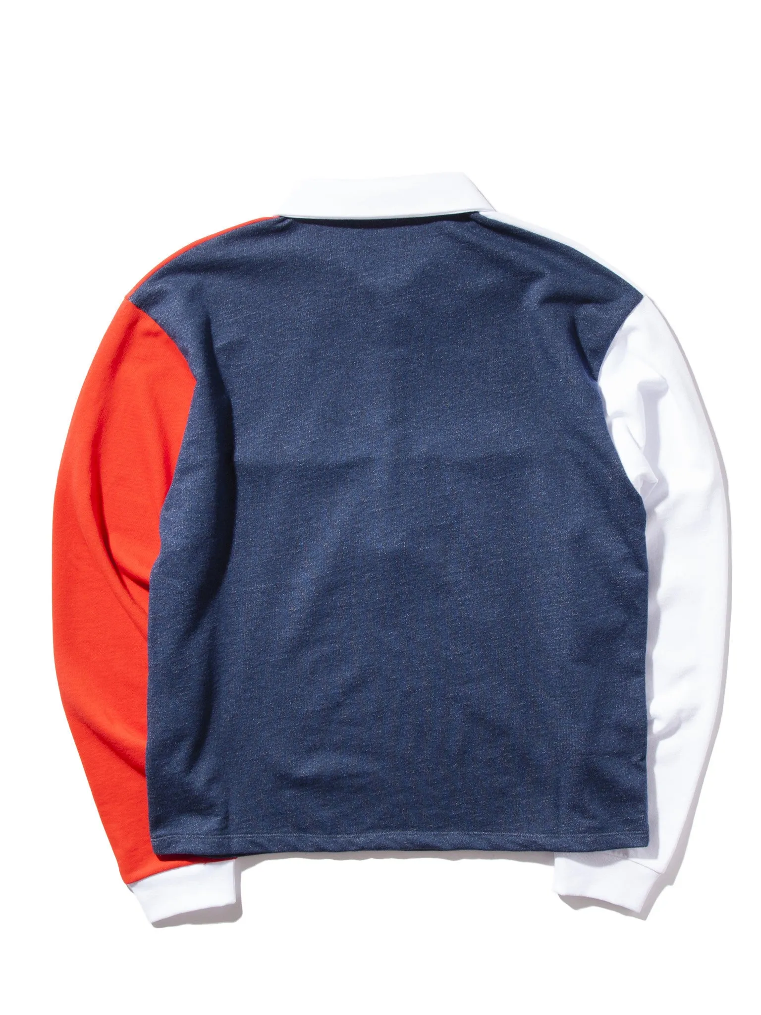 Polo Sweatshirt with Fabric Combo