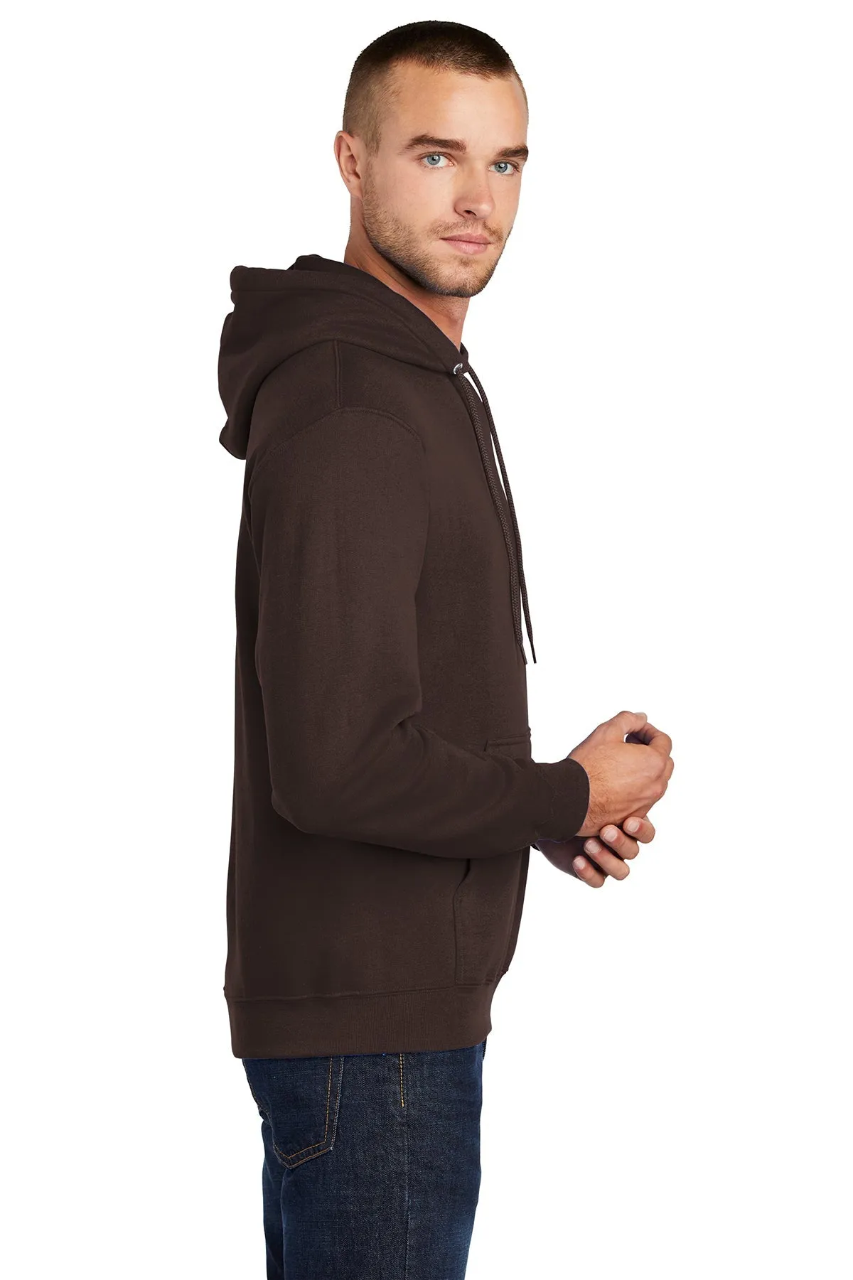 Port & Company Core Fleece Customized Hoodies, Dark Chocolate