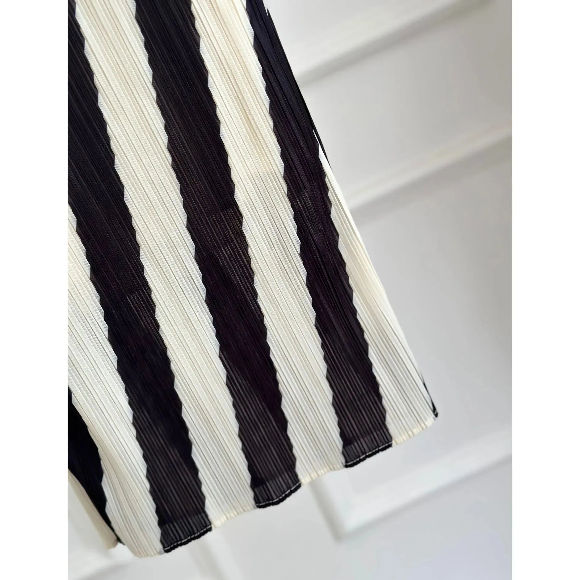 Pre Order:  Striped Semi Sheer Midi Skirt