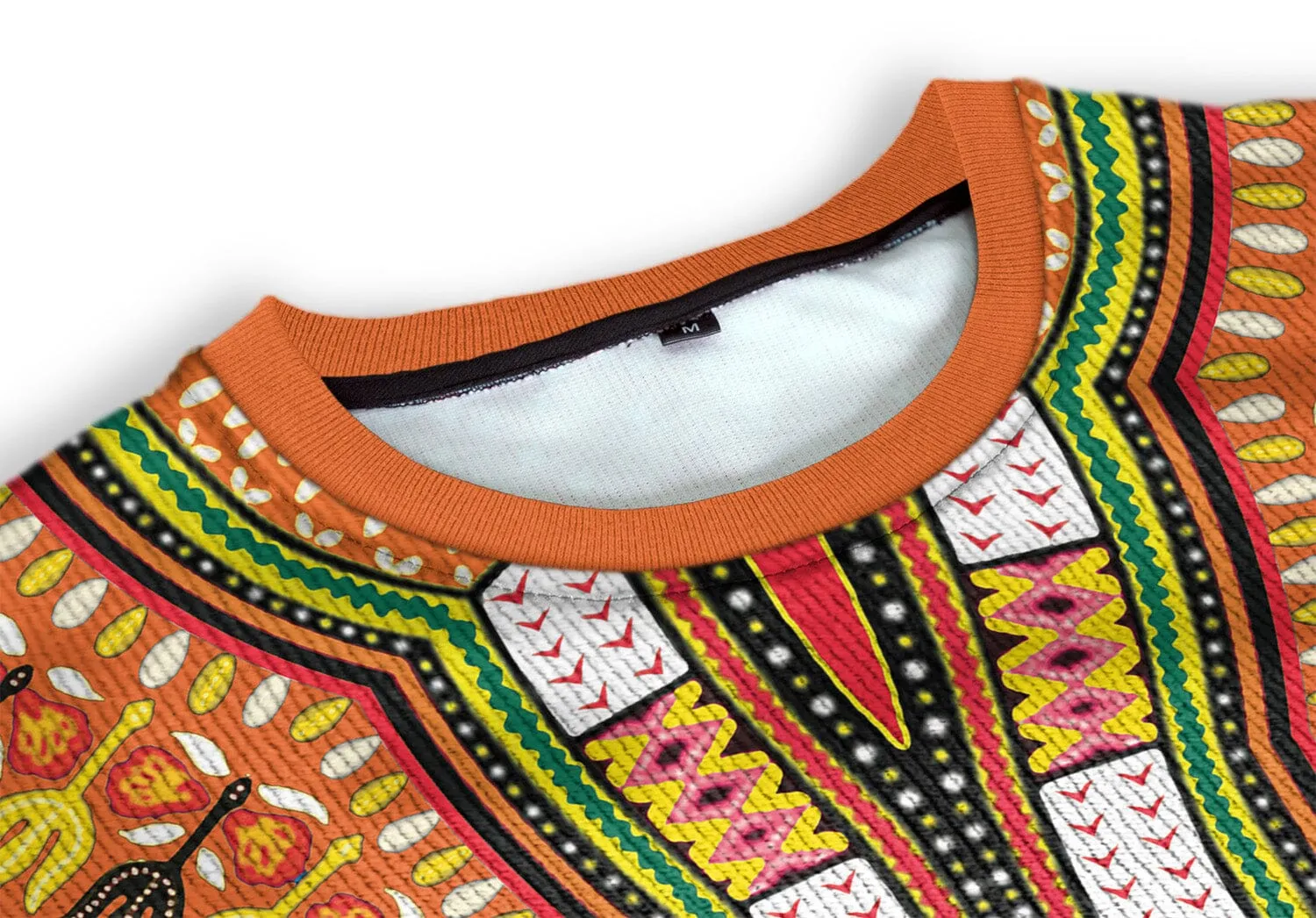 Printed Dashiki In Orange Sweatshirt