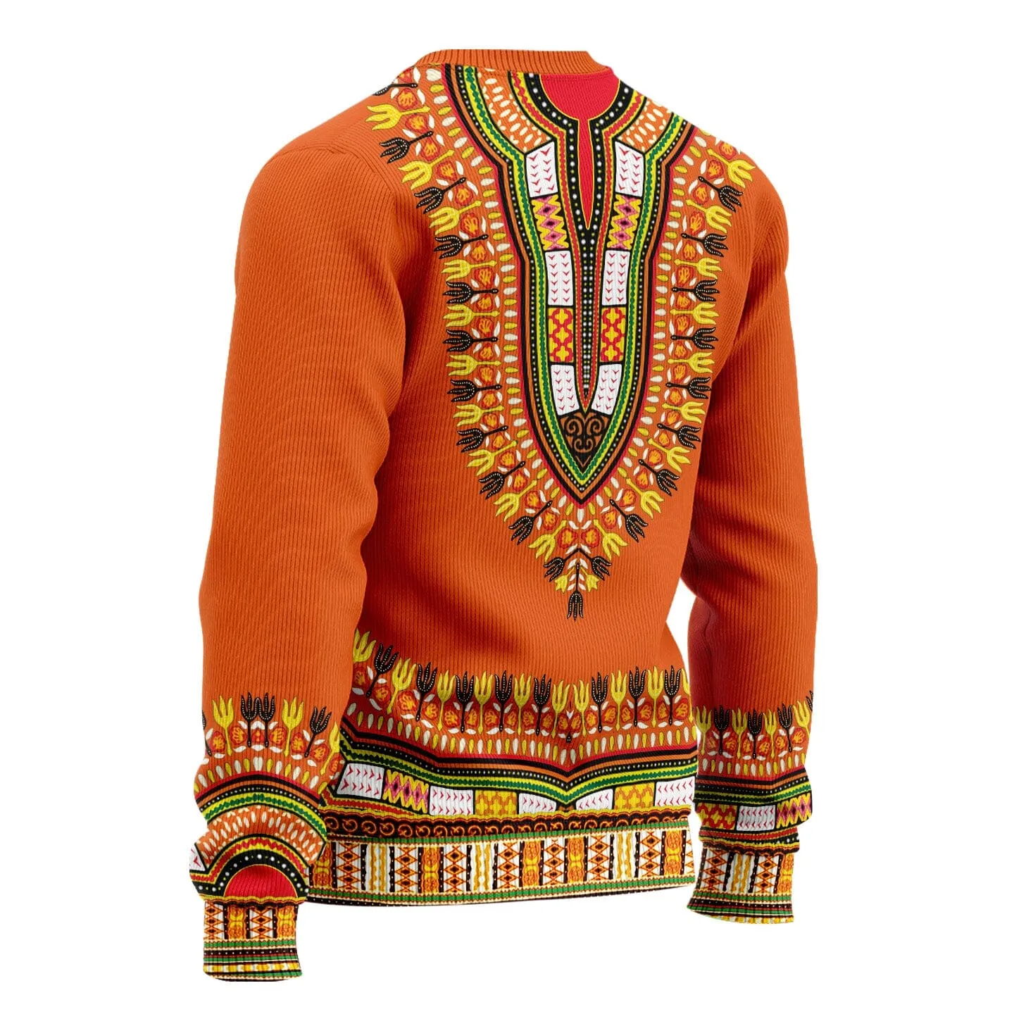 Printed Dashiki In Orange Sweatshirt