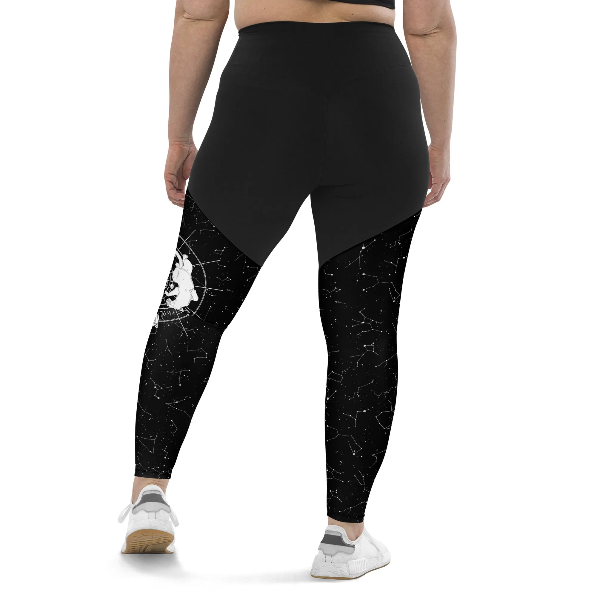 Purr Nebula Sports Leggings - Slimming Effect Compression Fabric with Bum-lift cut - UPF 50  Protection Vegan Gym & Yoga Essentials