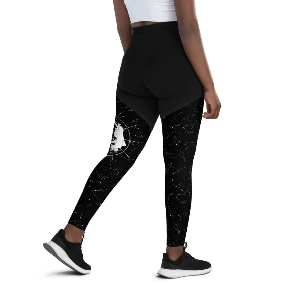 Purr Nebula Sports Leggings - Slimming Effect Compression Fabric with Bum-lift cut - UPF 50  Protection Vegan Gym & Yoga Essentials