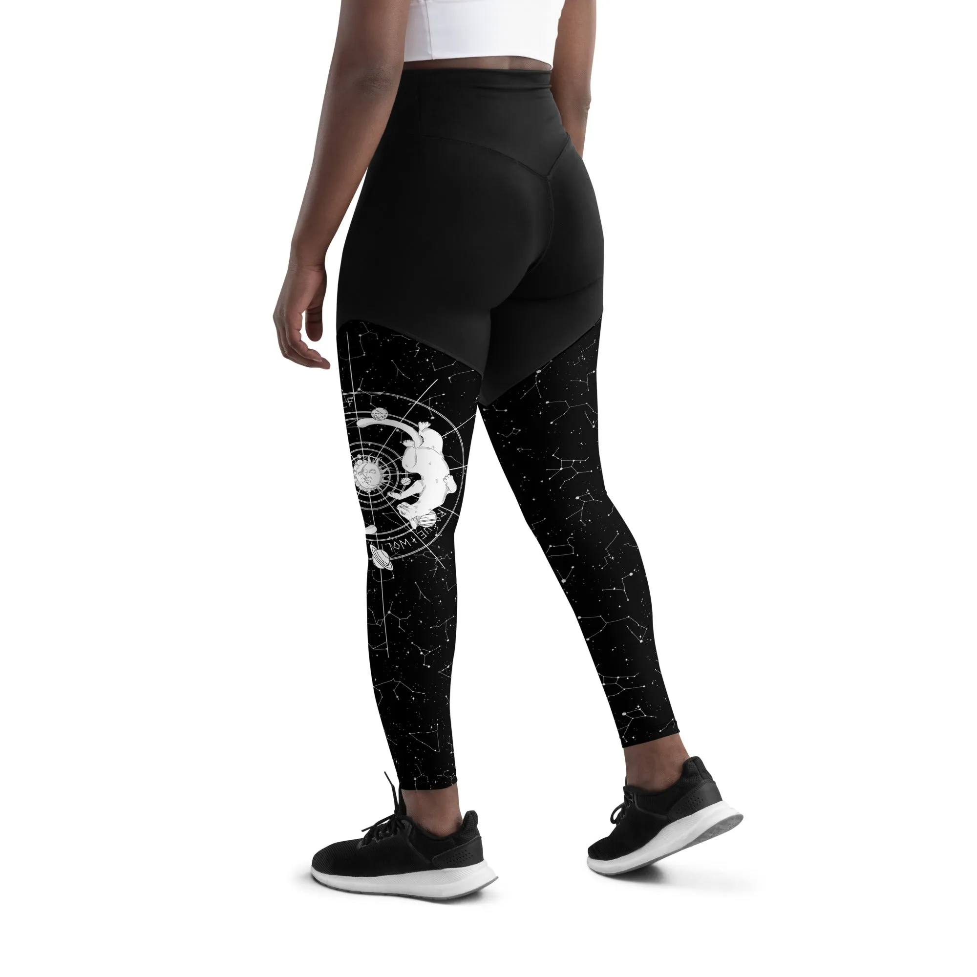 Purr Nebula Sports Leggings - Slimming Effect Compression Fabric with Bum-lift cut - UPF 50  Protection Vegan Gym & Yoga Essentials