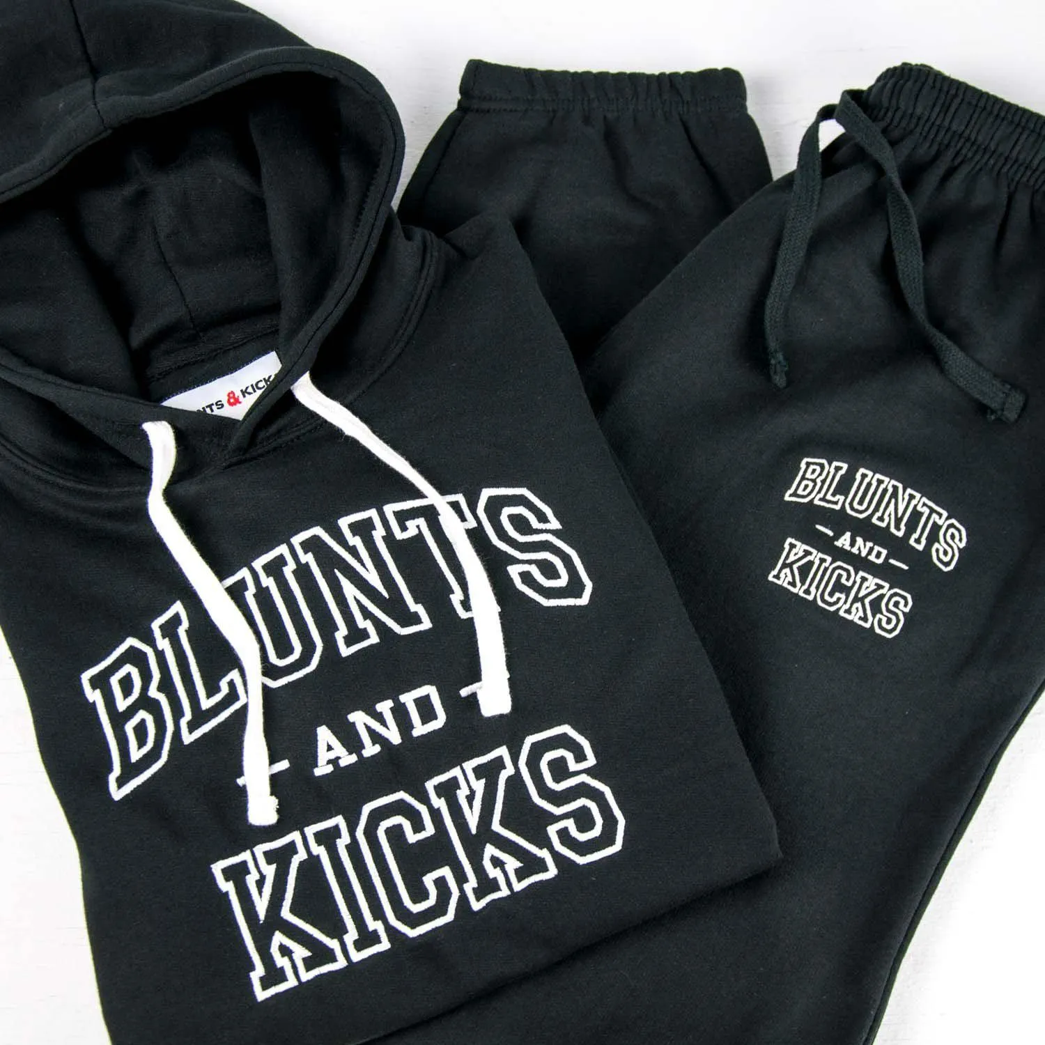 "Collegiate" Hoodie   Sweatpants Combo - Black