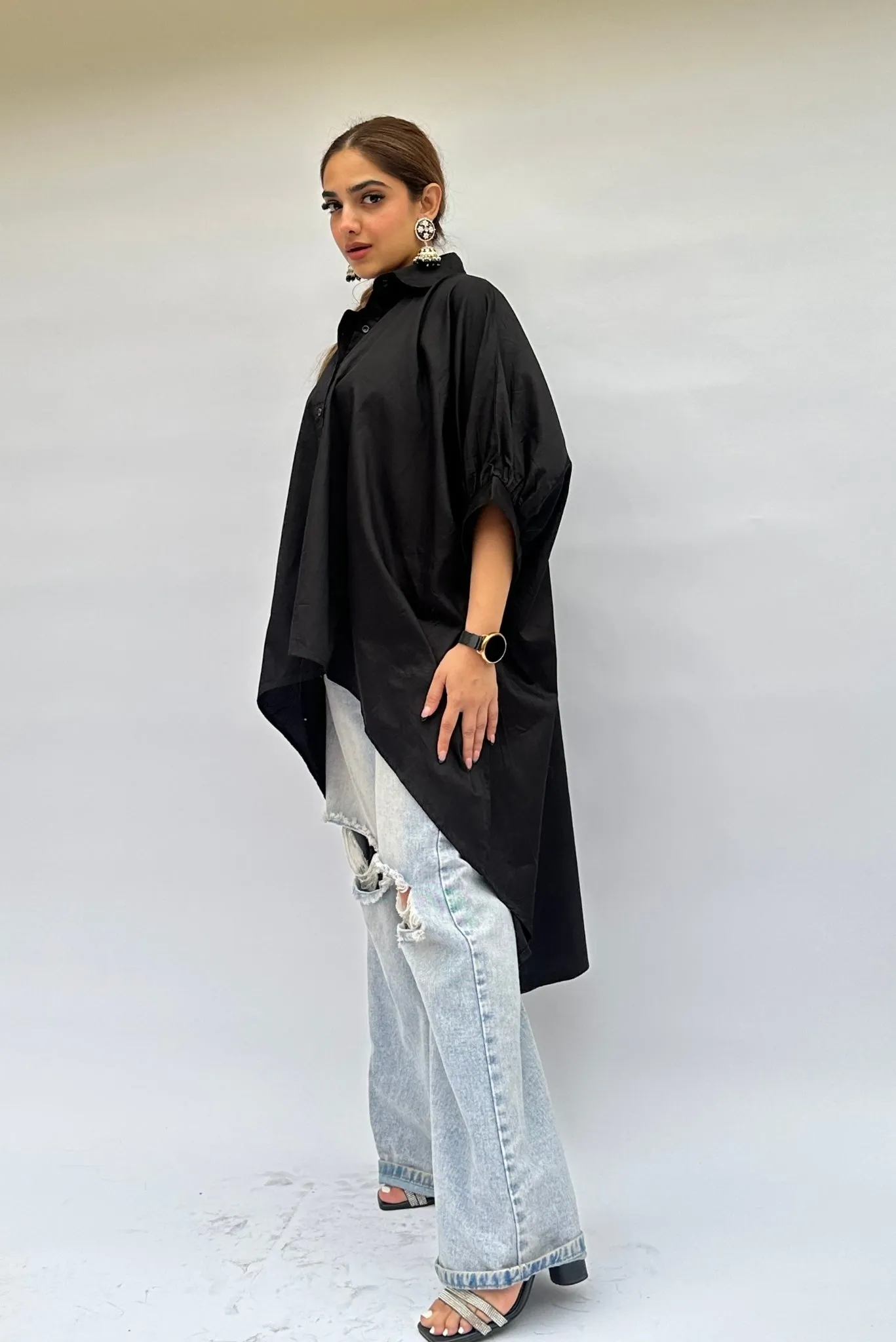 Raven Oversized Black Shirt