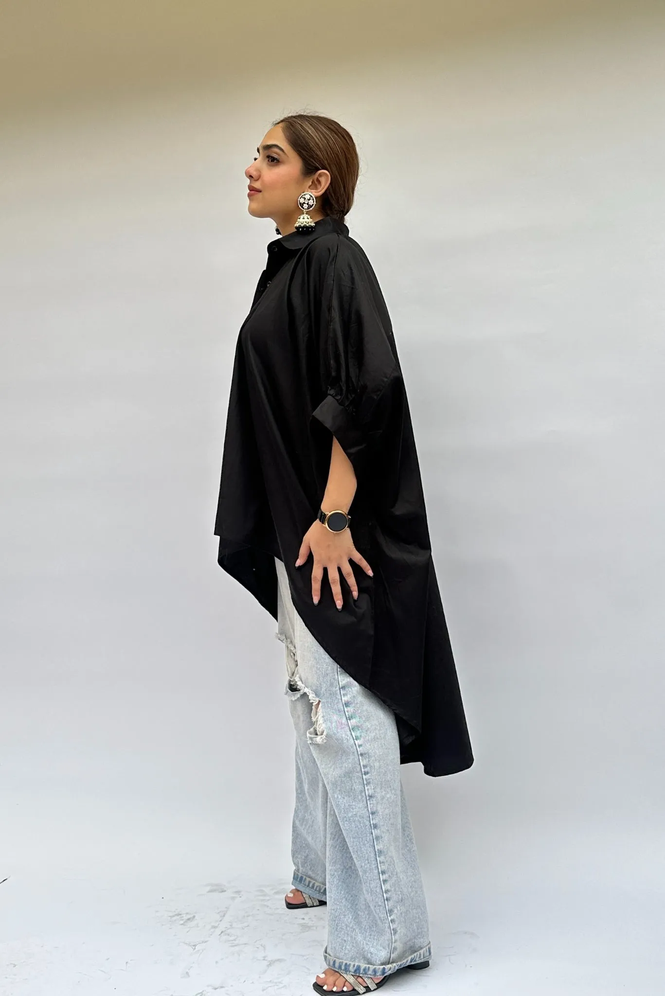 Raven Oversized Black Shirt