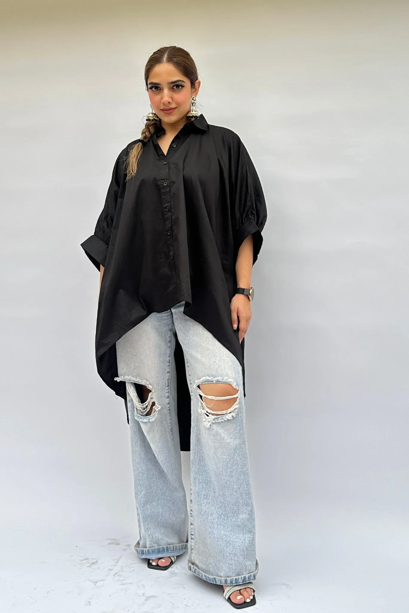 Raven Oversized Black Shirt