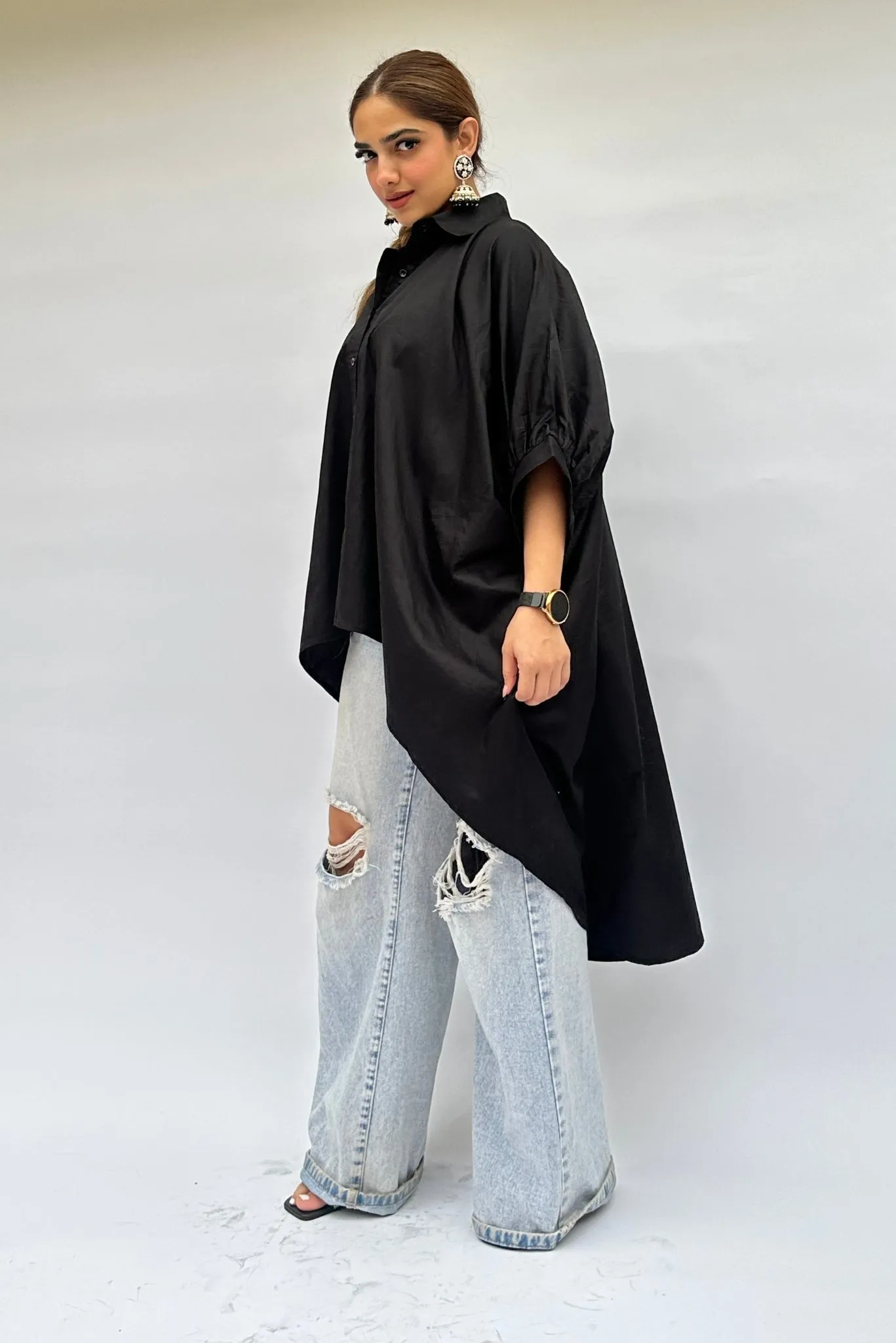 Raven Oversized Black Shirt