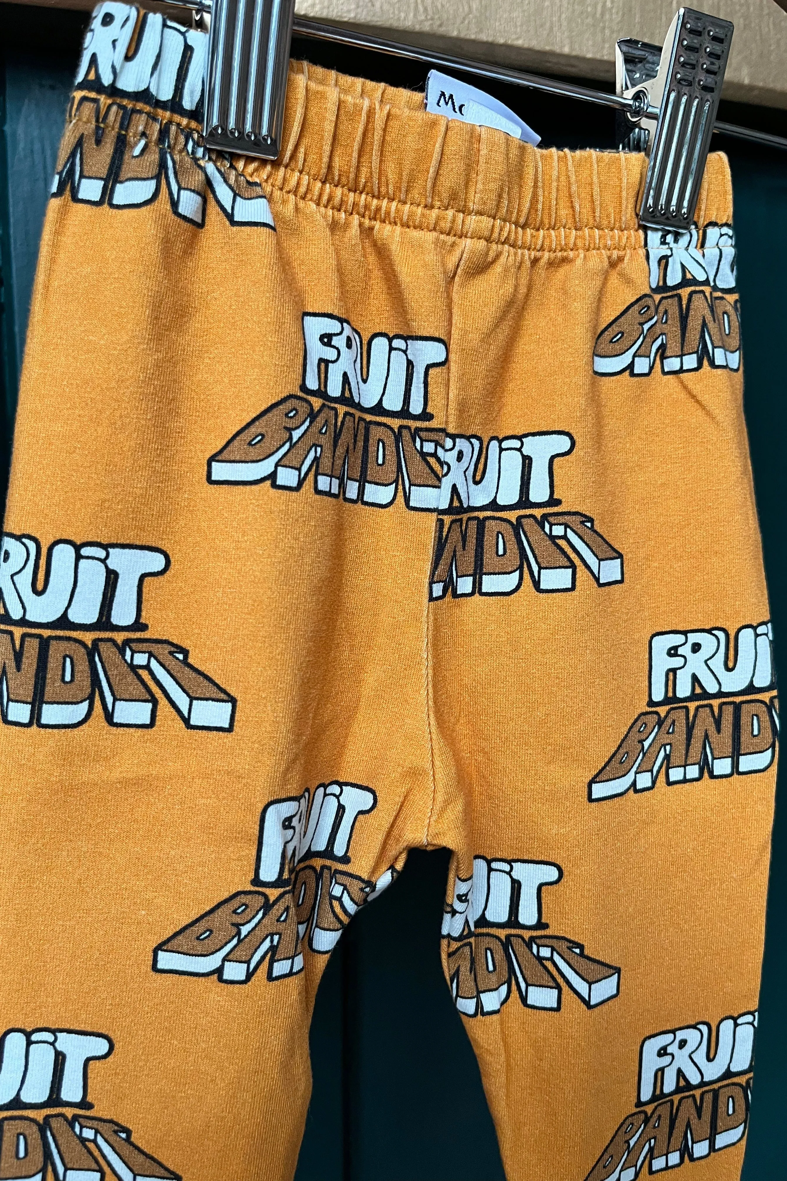 Re-Wear Jelly Alligator Orange Multi Fruit Bandit Leggings