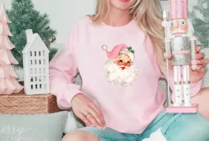 Retro Pink Santa Sweatshirt