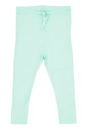 RIB JERSEY LEGGINGS W. STRING - MINT