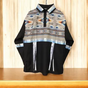 Ribbon Shirt ( Turquoise and Black )