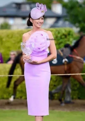 Rose in garden dress in purple