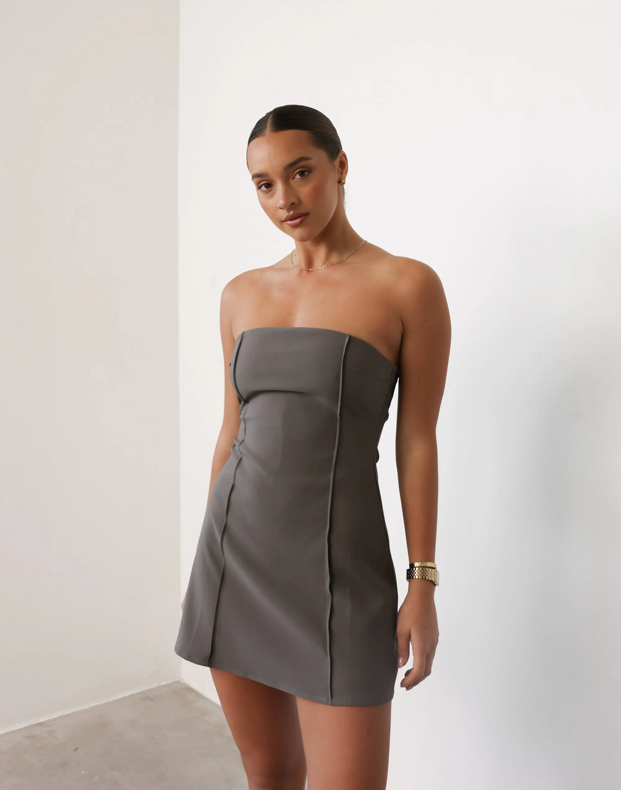 Roxanne Mini Dress (Slate)