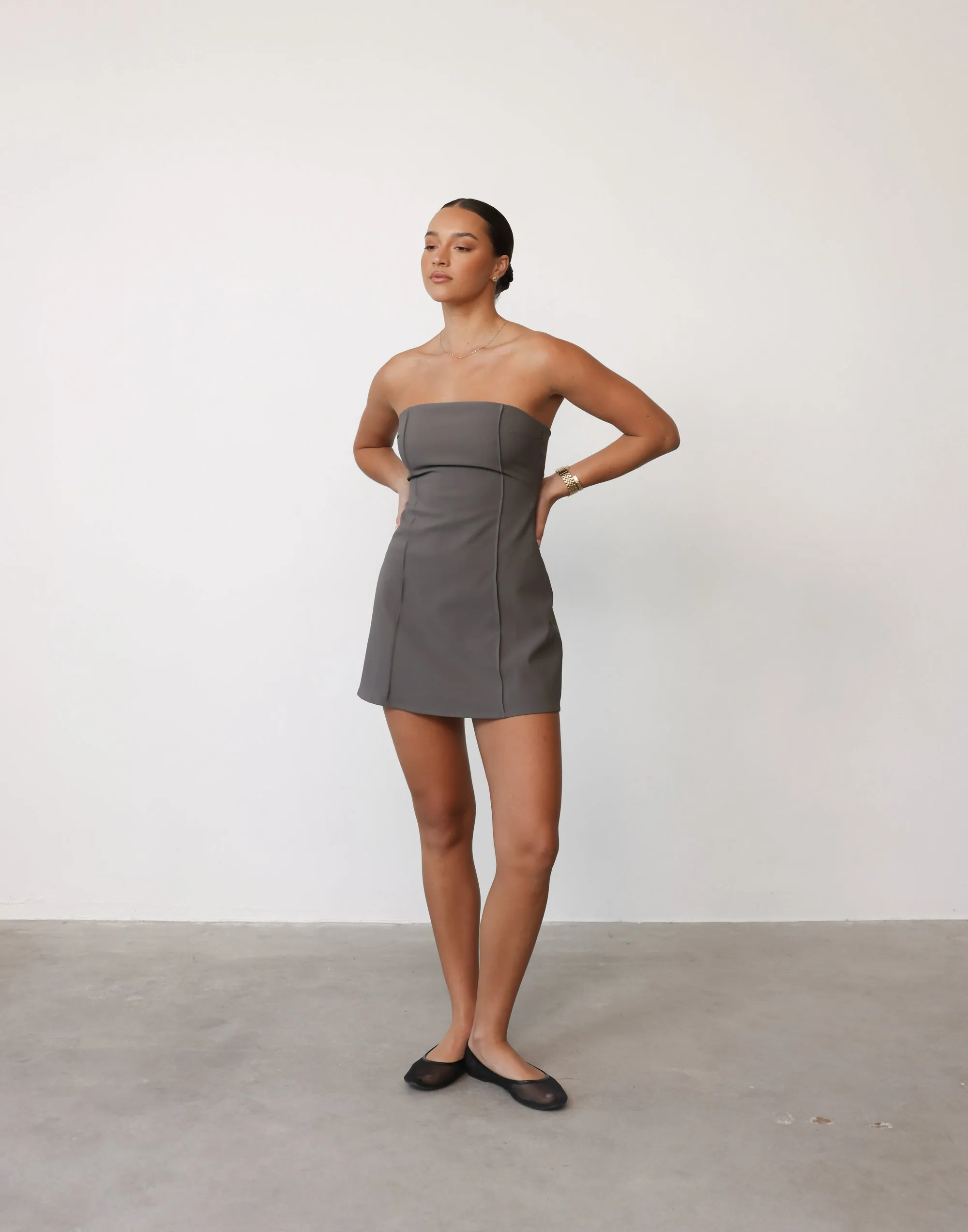 Roxanne Mini Dress (Slate)