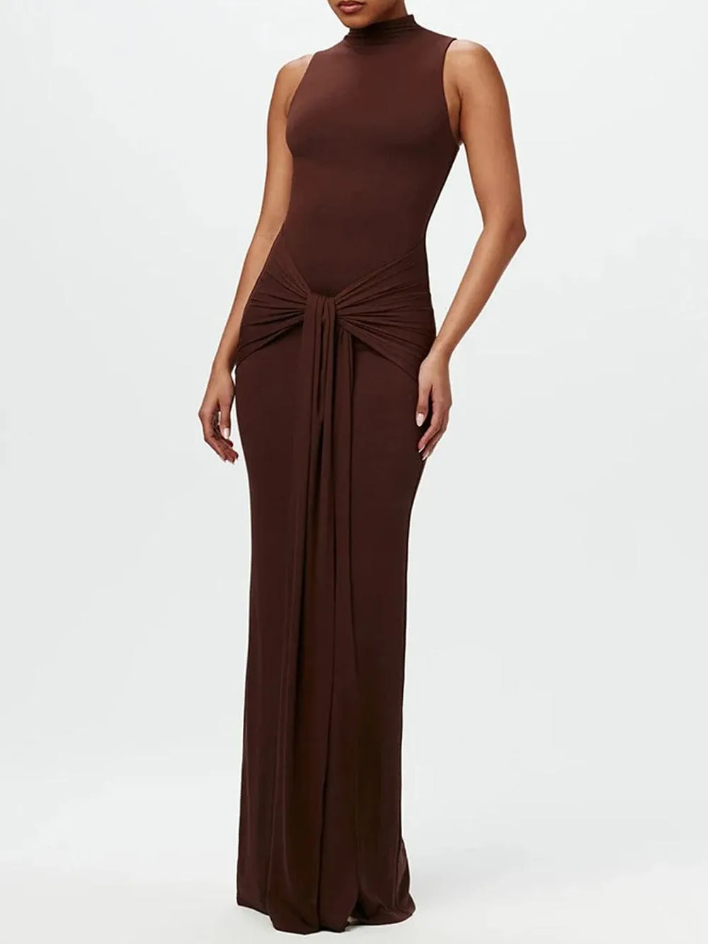 Ruched Bodycon Maxi Dress