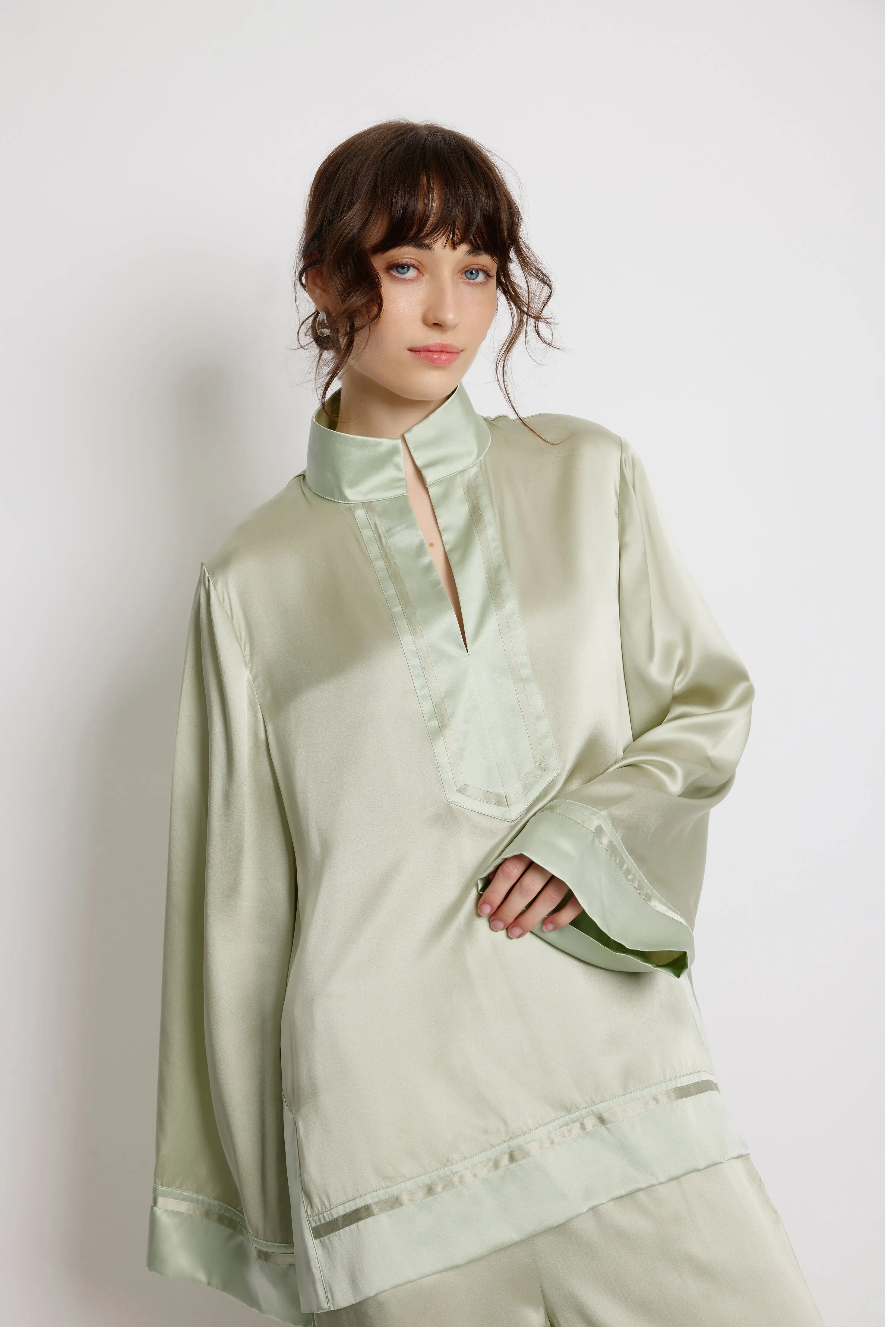 Sage Kaftan Shirt - Sage