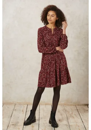 Sahana Shift Dress in Burgundy Floral