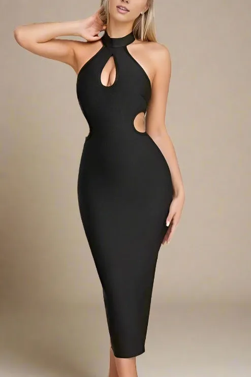 Saint Bodycon Midi Dress - Classic Black