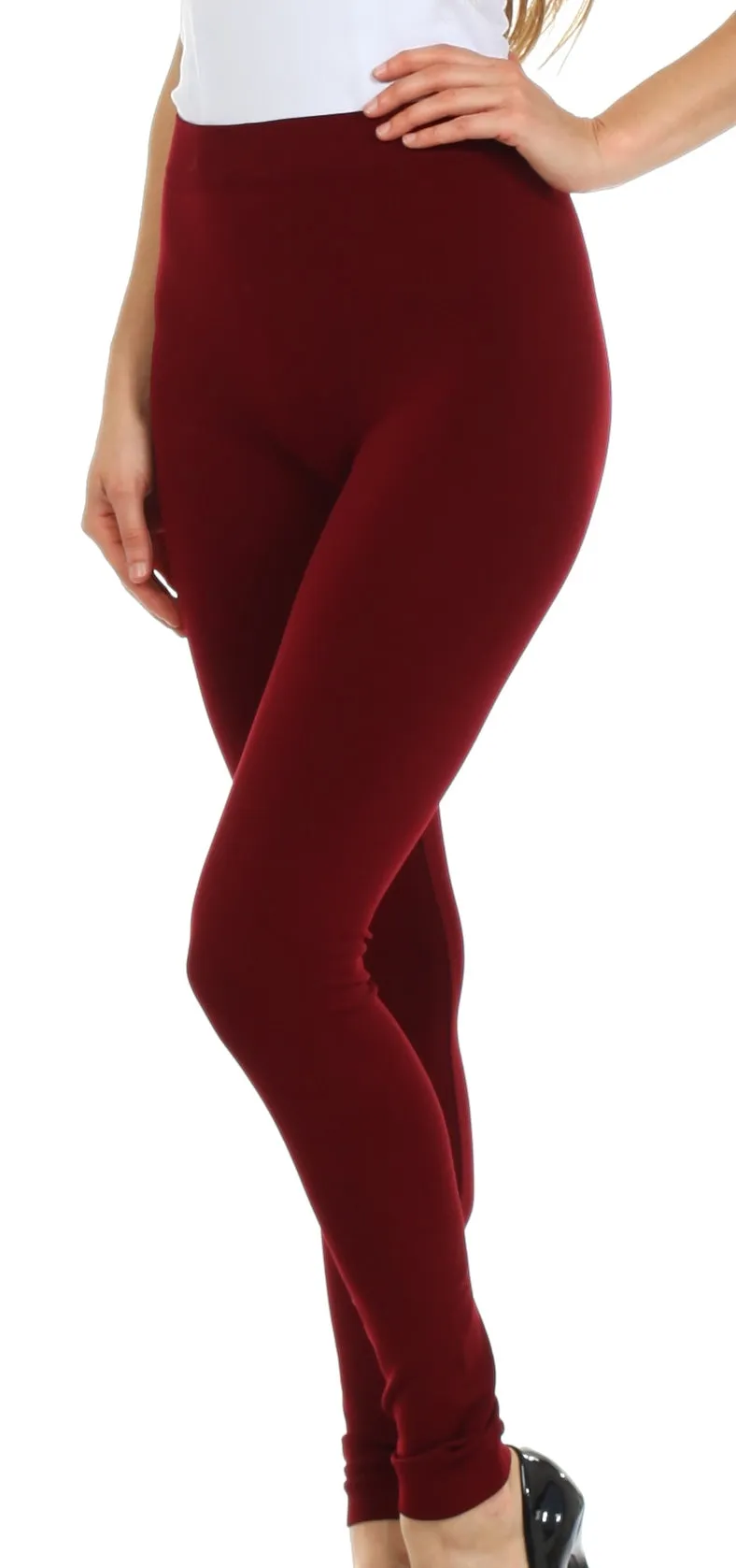 Sakkas Basics Solid Color Leggings