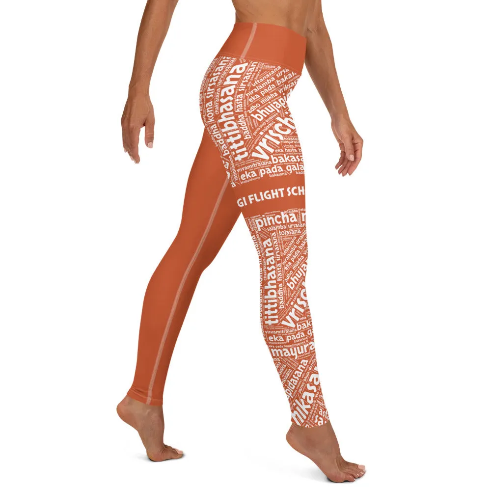 Sanskrit Leggings (YFS Orange)