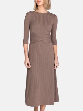 Sarah Dress 3/4 Sleeves Mocha