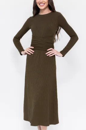 SARAH DRESS (OLIVE)