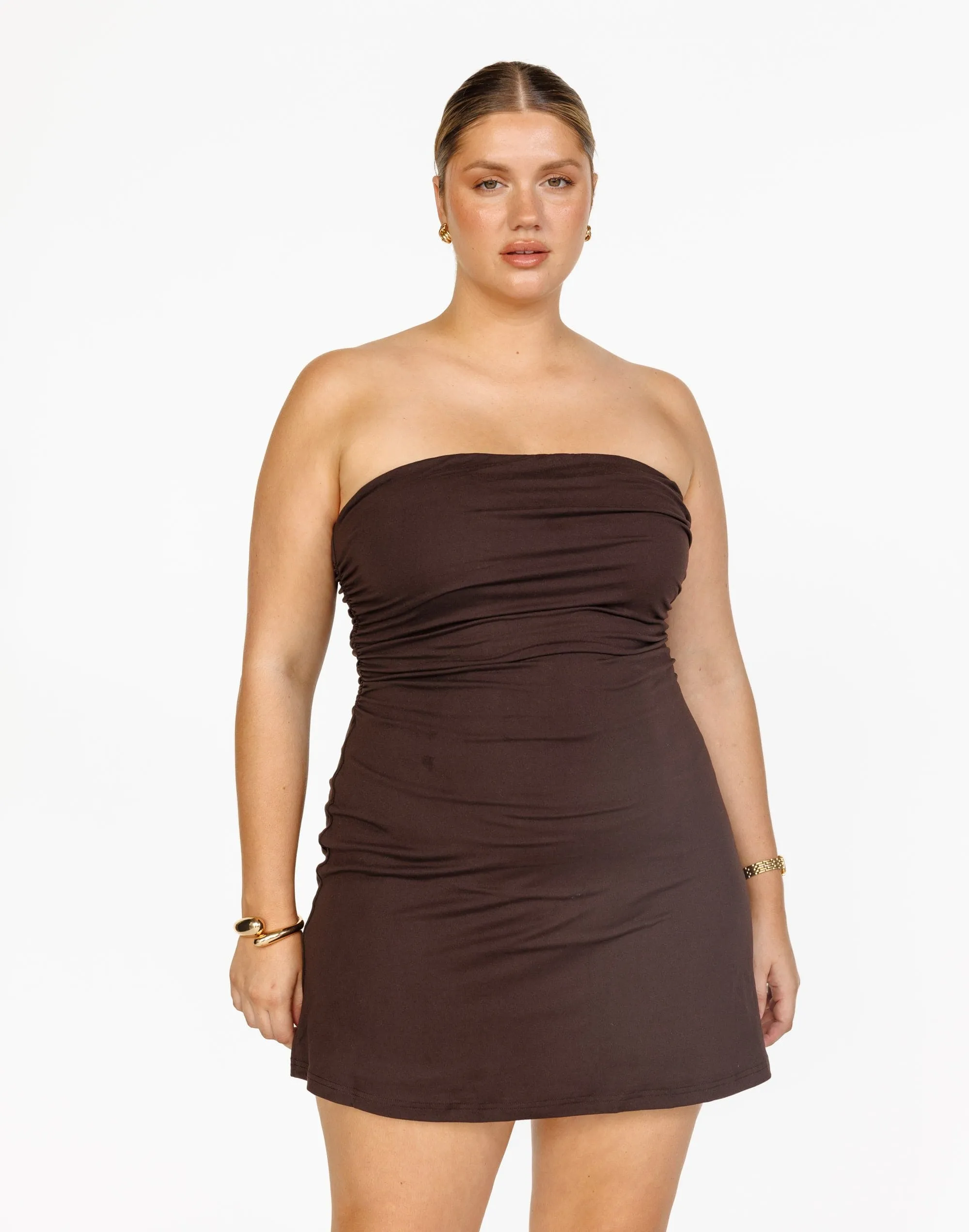 Sarie Mini Dress (Chocolate)