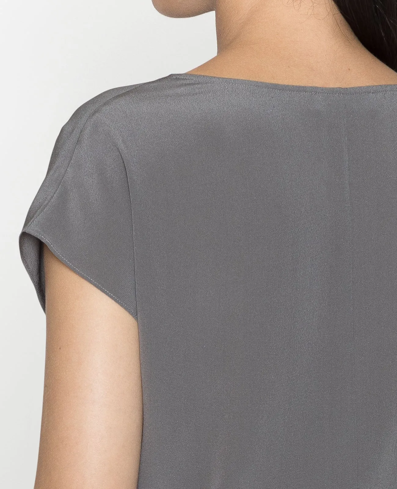 Silk Draped Neck Tee