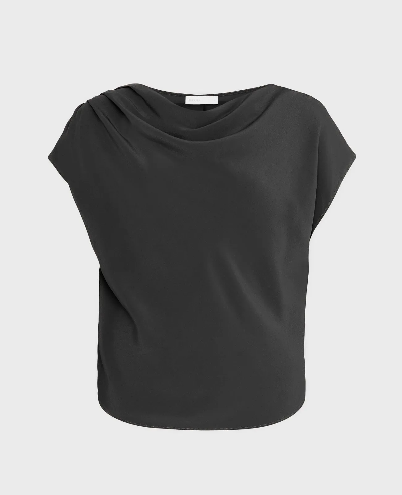 Silk Draped Neck Tee