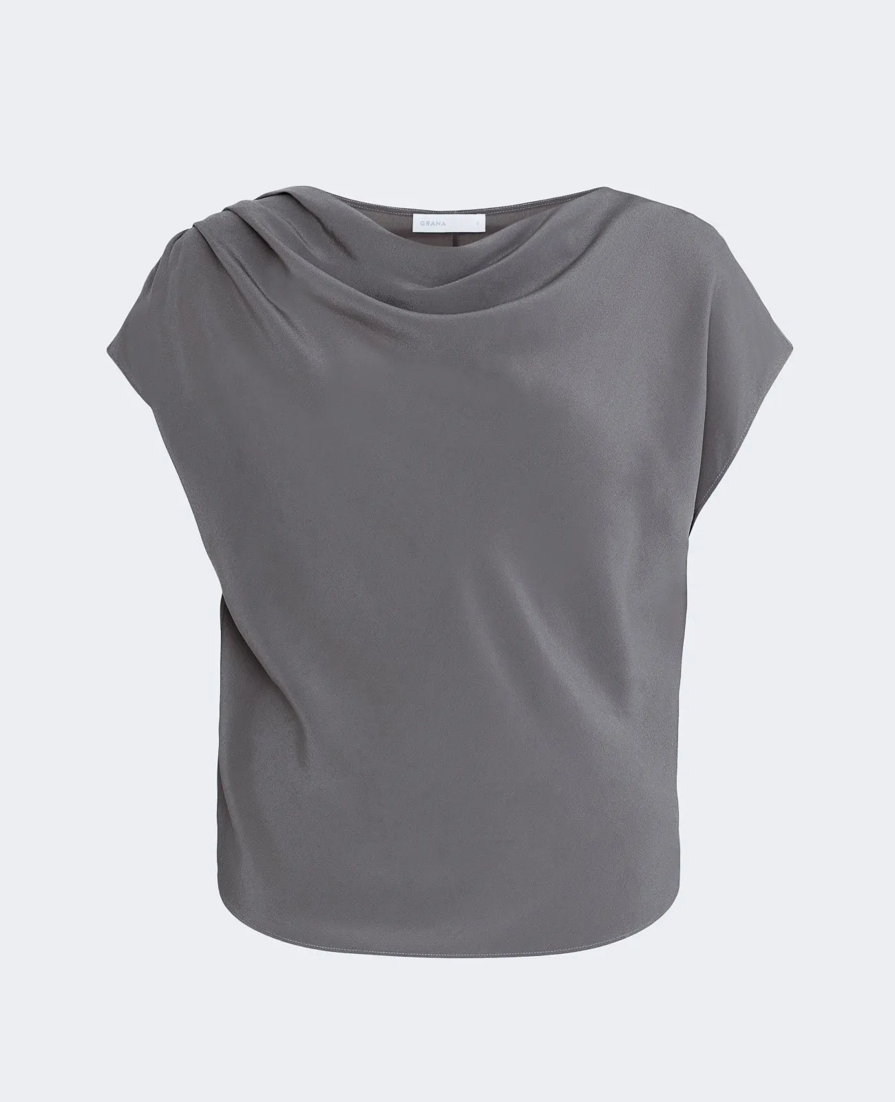 Silk Draped Neck Tee