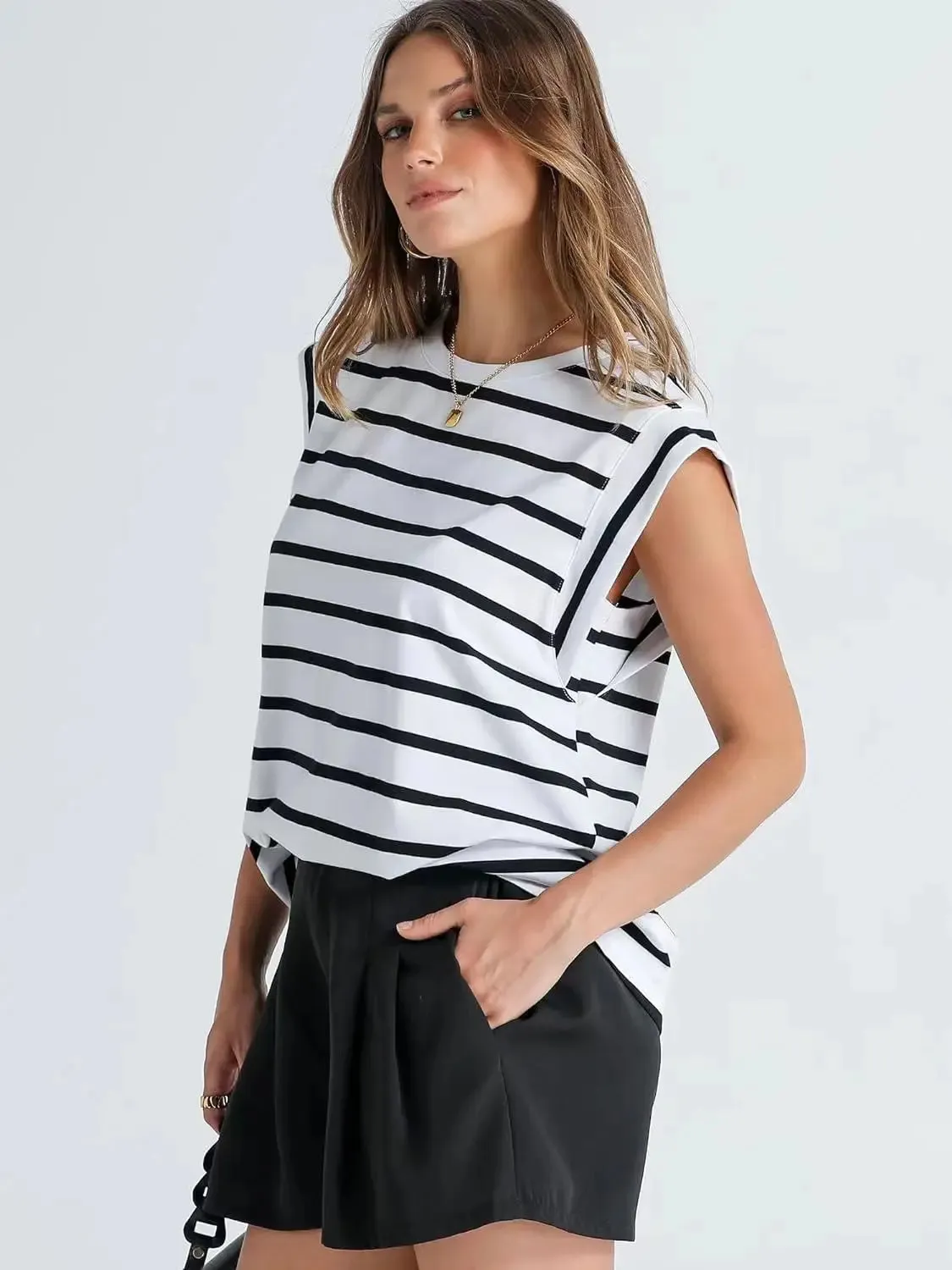 Solid Casual Loose Top – Oversized Vintage Women’s Summer Tops