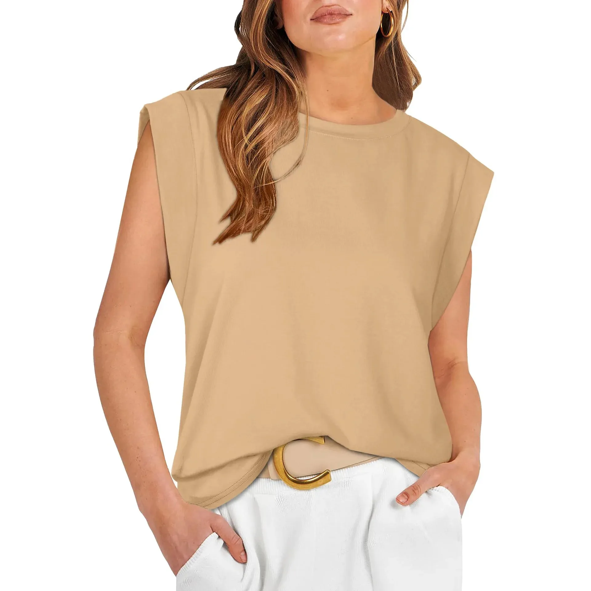 Solid Casual Loose Top – Oversized Vintage Women’s Summer Tops